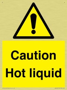 Caution Hot liquid